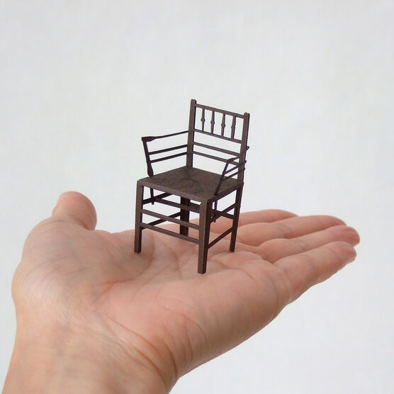 Miniature model chair kit: 001 Sussex armchair c.1860, Morris & Co.